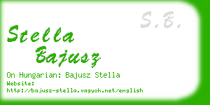 stella bajusz business card